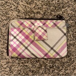Thirty-One Pink and Cream Plaid Wallet